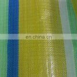 Woven Hign Quality Cheap Price China PE Yello/blue /green/white StripeTarpaulin
