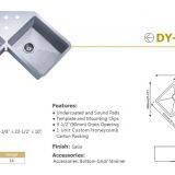 304 Stainless Steel Double Bowls Handmade Corner Sink(HA334) thumbnail-2