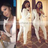 Hot Selling Long Sleeves Two Piece Office Lady Sexy Blazer Business Suit Sets thumbnail-3