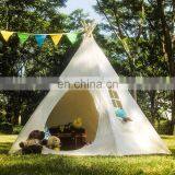 High Quality Children Play Tent Huge Indian Canvas Teepee Tent Kids Toy Tent With Window thumbnail-4