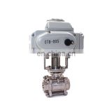 Quarter turn ball valve / food grade stainless steel ball valve  / electric actuated ball valve from ball valve company