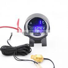 Sensor Temperatura Moto 2 in 1 12V Car Truck Water Temperature Gauge Temperature Sensor Volt Voltage Meter Motorcycle Spherical thumbnail-2