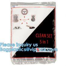 Disposable Car Interior Protection Set, Seat, Hand Brake, Gear Stick, Steering Wheel Protective, Car Foot Mat thumbnail-4