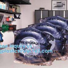 Spare Car Tire Plastic Storage Tote Bags for Tyre Packaging Custom Size Disposable Clear pe Printing Side Gusset, Limite thumbnail-3
