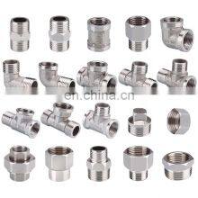 Super Whole Male Female Ttraight Nipple Stainless Steel 201 Threaded T Pipe Fitting