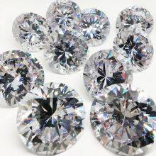 Loose Gemstone Big Size White Round cz Stone Cubic Zirconia 3A Loose CZ for Jewelry Making thumbnail-4