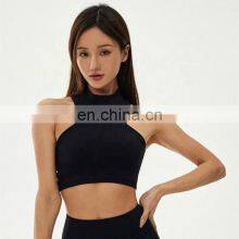Custom Sexy Adjustable Invisible Zipper Sports Bras Women High Impact Backless Yoga Tops thumbnail-3