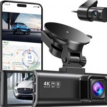 4K/2.5K Full HD Car Dash Camera for Cars, Built-in Wi-Fi GPS,Night Vision,Wide Angle Loop Recording,24H Parking Monitor