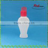 Heart Shape White PET Cosmetic Bottle With Plastic Flip Top Cap,empty Bottle With Cap