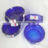 Blue Round Glass Ashtray With Customer's Logo