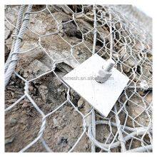 Hexagonal Reinforced Mesh Rockfall Protection Netting Zinc/Galfan Material Cutting Service for Active Rockfall Barrier System