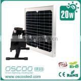 20W Rechargeable LED PIR Floodlight With Solar Energy Panel