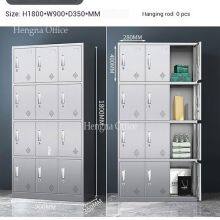 Changing Room Steel Locker | Modern Silver Finish & Padlock Hasp Optional | Fitness Club & Sauna - Verified Factory thumbnail-5