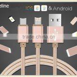 2 Sided Usb One Plug Weave Data Cable for OPPO R9/N1/A53 thumbnail-6