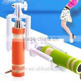 All-In-One Mini Foldable Smart Phones Monopod Tripod,wired Selfie Stick QC32 thumbnail-1