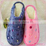 Multicolor Dots Coral Women and Men Warm Indoor Slipper Winter Slipper Wholesale thumbnail-1