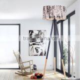Traditional Wooden Floor Lamp With Tripod Wood Floor Lamp thumbnail-5