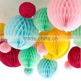 Tissue Paper Handmade Hanging Honeycomb Ball Decoration for Christmas thumbnail-1