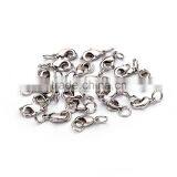 Nice 10mm Rhodium Plated Jewelry Lobster Claw Clasp Findings With 2pcs 5mm Open Jump Rings 20pcs per Bag for Jewelery Making thumbnail-2