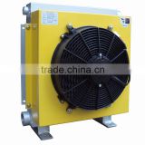 12V/24V DC aluminum plate fin hydraulic oil cooler with fan for machinery