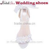 OEM Wholesale White Wedding Shoes Ladies Heels Size 34-41 Small Order thumbnail-4
