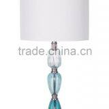 Modern Stacked Ribbed Glass Table Lamp With Gradient Color Effect thumbnail-1