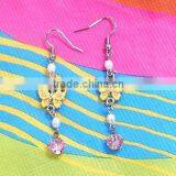 Zinc Alloy Enamel Butterfly and Beaded Earring Shenzheng thumbnail-1