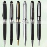 Golden and black color promotional heavy metal ball pens with logo on barrel for promotional items
