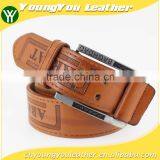 Fashion mans printed leather belt for jeans with special buckles manufacturers