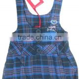 latest dress designs girls plaid dress baby clothes suspender skirt