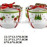 3.5" X'mas Ceramic Flowerpot thumbnail-1