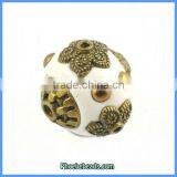 Wholesale White Clay Jewelry Beads Bronze Indonesia Beads PCB-M100612