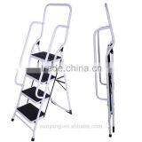 COMPACT DESIGN 5 Step Household Aluminum Ladder With Handrail. thumbnail-5