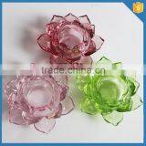 Colourful Crystal Candle Holder Real Crystal. Holds One Votive or Pillar