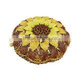 New Design Hard Box Yellow Sunflower Woman Handbag Ladies Purses Evening Clutch Bag (88165A-GY) thumbnail-6