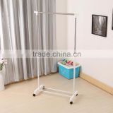 Movable clothes hanger extensions single rod