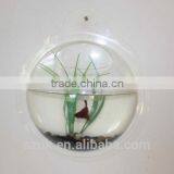 Transparent Acrylic Round Shape Wall Hanging Fish Tank Factory Price