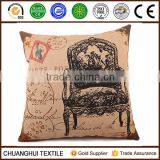 European Style Cotton Linen Printed Cushion for Home Decoration thumbnail-1