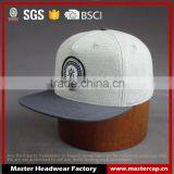 Custom 100% Cotton 6-panel Snapback Cap With Front Woven Label thumbnail-1