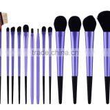 Professional 11 Pieces Metal Handle Makeup Brush Set,Tapered Handle Makeup Brush Set
