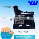 JY-1002R|Electrophoresis Black Metal Pipe Connector|Heavy Duty Foot Pad for Pipe and Goods Shelf|Caster Wheel Connector thumbnail-1