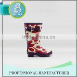 2016 Top quality Cheap 100% Natural Rubber girls rain boots