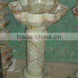 FACTORY PRODUCUNG ONYX PEDESTALS SINKS AND BASINS thumbnail-2