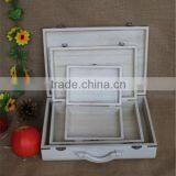 White Wholesale Empty Lightweight Wood First Aid Box With Handle thumbnail-6