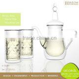 Creative Microwave Pyrex Glass Heat Resistant Tea Pot Set Arabic thumbnail-6