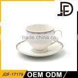 Cafe Bulk Fine China Tea Cups and Saucers / Porcelain Colorful Tea Ware Cups Sets