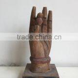 Antique Hand Made Wooden Carving Buddha Hand Sculpture,wooden Statues,Religious Sculptures thumbnail-1