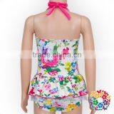 Lovely Kids Swimsuit Models Fancy Florals Ruffles Kids One Piece Swimsuit thumbnail-6