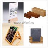 Wooden Holder With Chalkboard Restaurant Menu Display Stand /Wood Menu Holder/ Mini Chalkboard Menu thumbnail-6