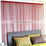 Red String Curtain With Customized Design Window and Door Decoration